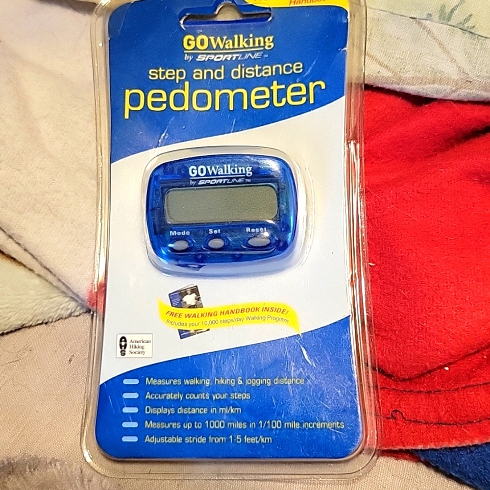 New GO WALKING BY SPORTLINE PEDOMETER